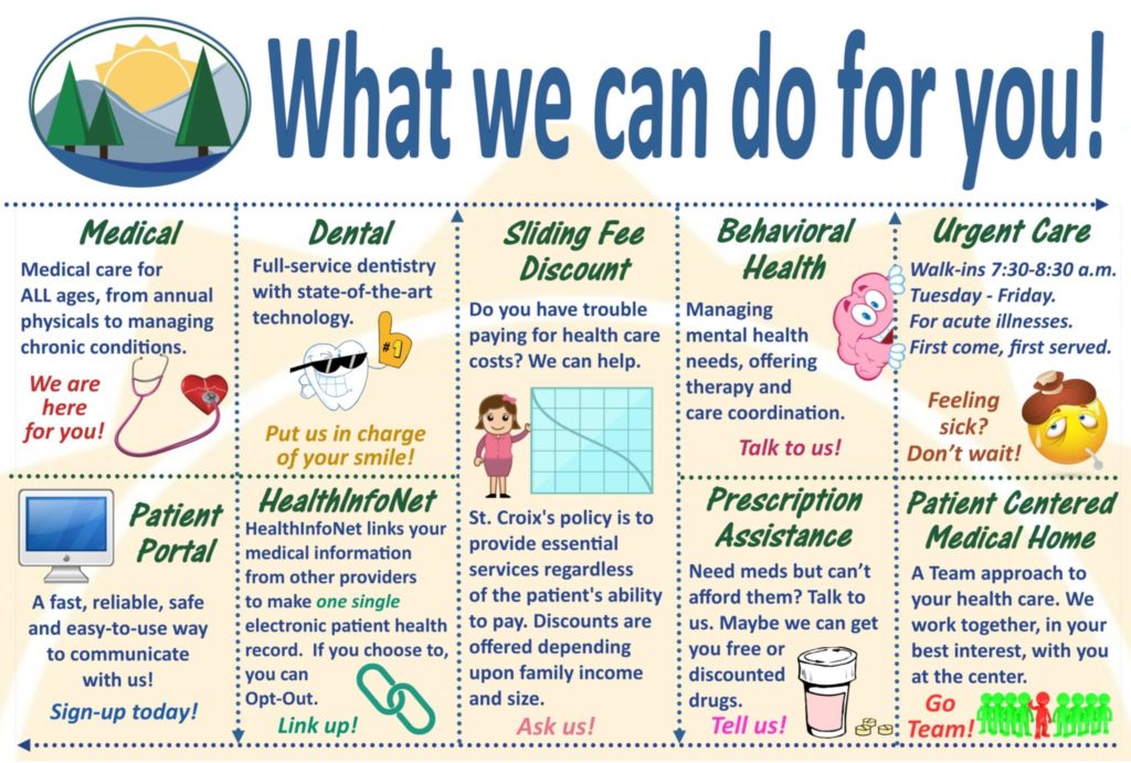 What we can do for you chart St. Croix Regional Family Health Center